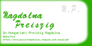 magdolna preiszig business card